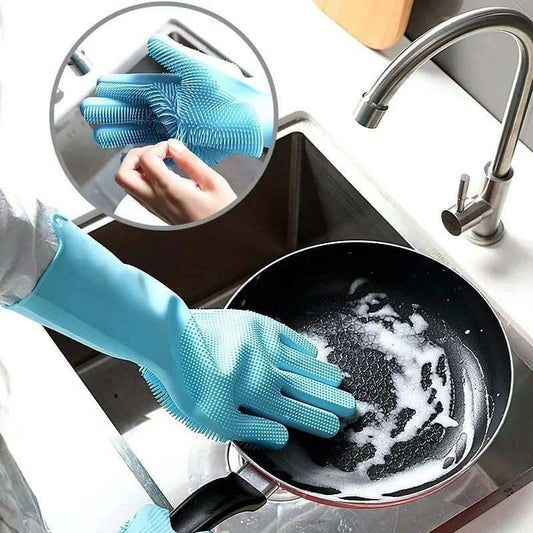 2-Pack Dish Washing Gloves for Effortless Cleaning