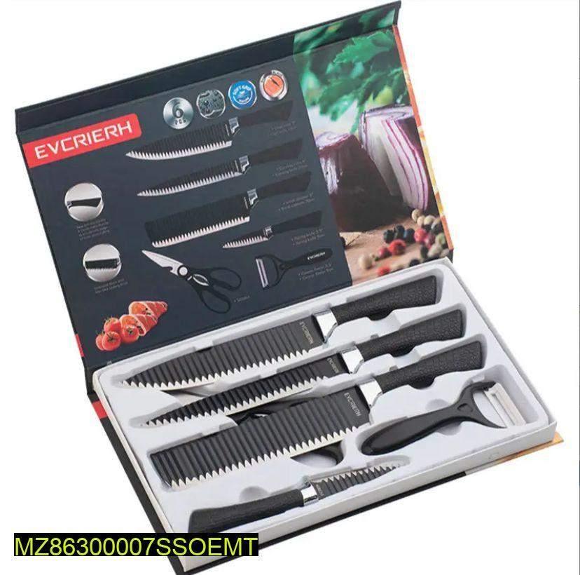 6 Pcs Wave Pattern Sharp Chef's Knife Set