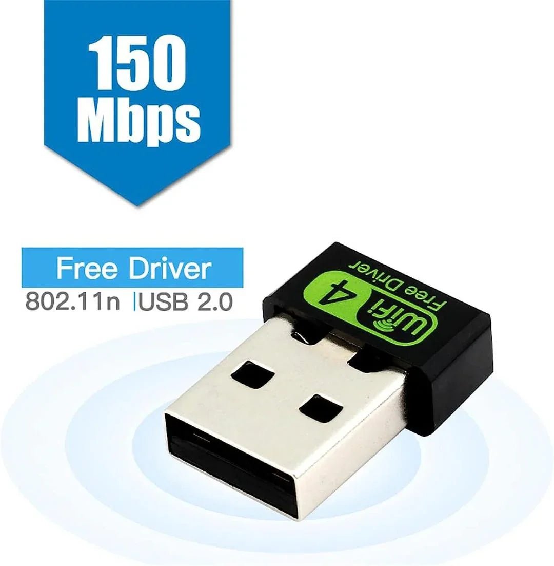  150Mbps Wireless USB Adapter for PC - WiFi Dongle