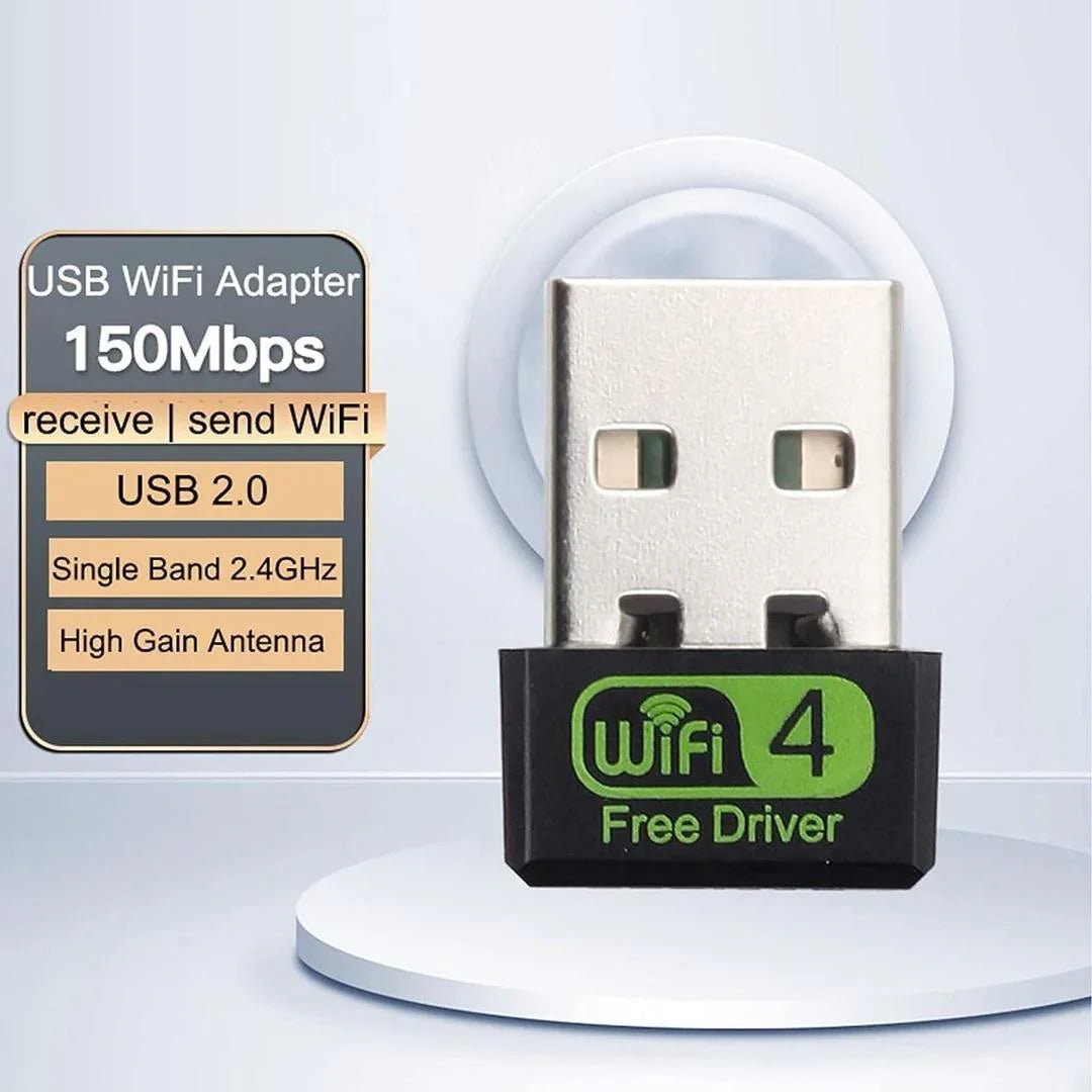  150Mbps Wireless USB Adapter for PC - WiFi Dongle