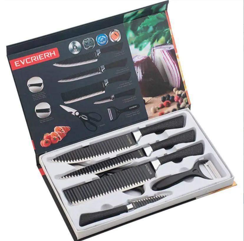  6 Pcs Wave Pattern Sharp Chef's Knife Set