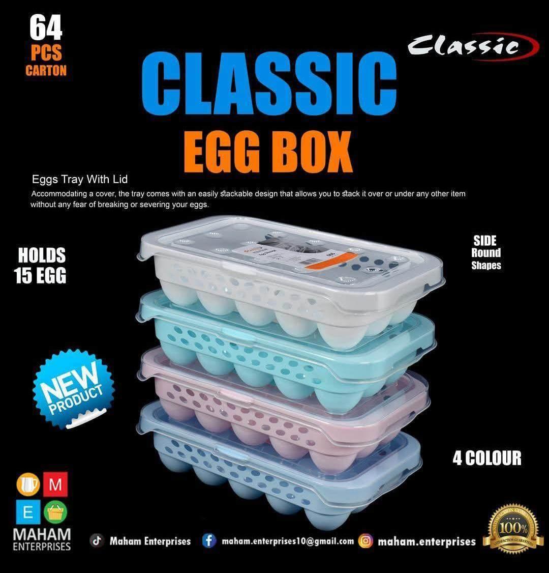  Egg Storage Container - 24-Capacity Fridge Organizer with Lid