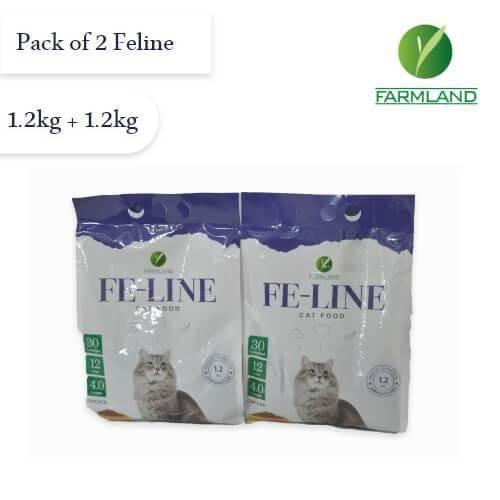  Feline Cat Food - Adult Dry Cat Food 1.2 kg Pack of 2