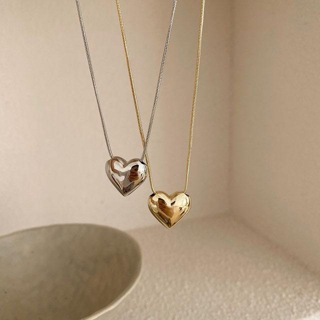  Gold Plated Magnetic Heart Gemstone Necklace for Women