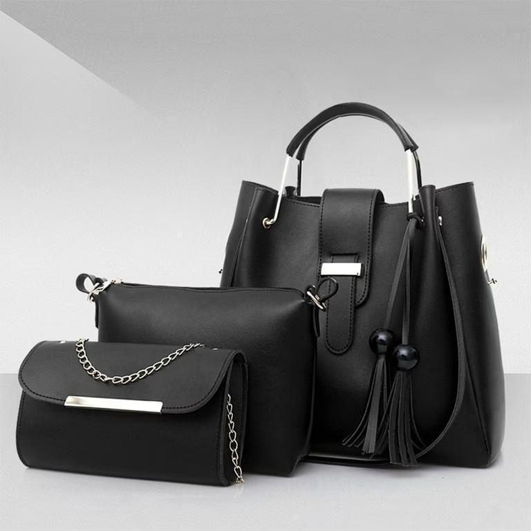  PU Leather Handbag Set for Women: Tote & Crossbody Combo