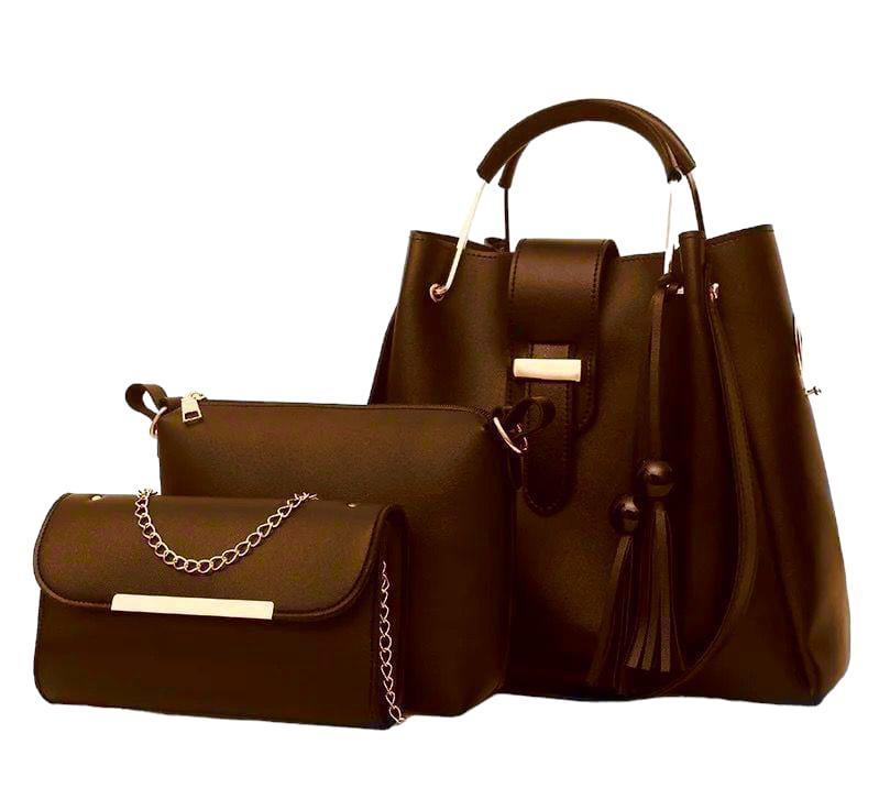  PU Leather Handbag Set for Women: Tote & Crossbody Combo