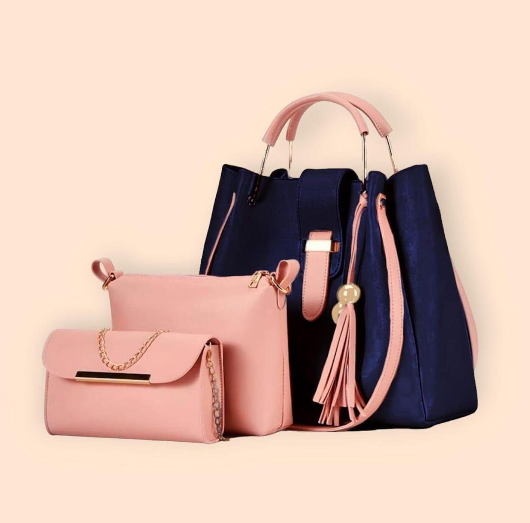  PU Leather Handbag Set for Women: Tote & Crossbody Combo