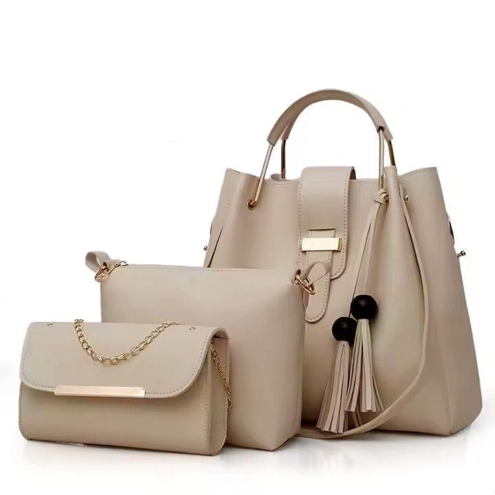  PU Leather Handbag Set for Women: Tote & Crossbody Combo