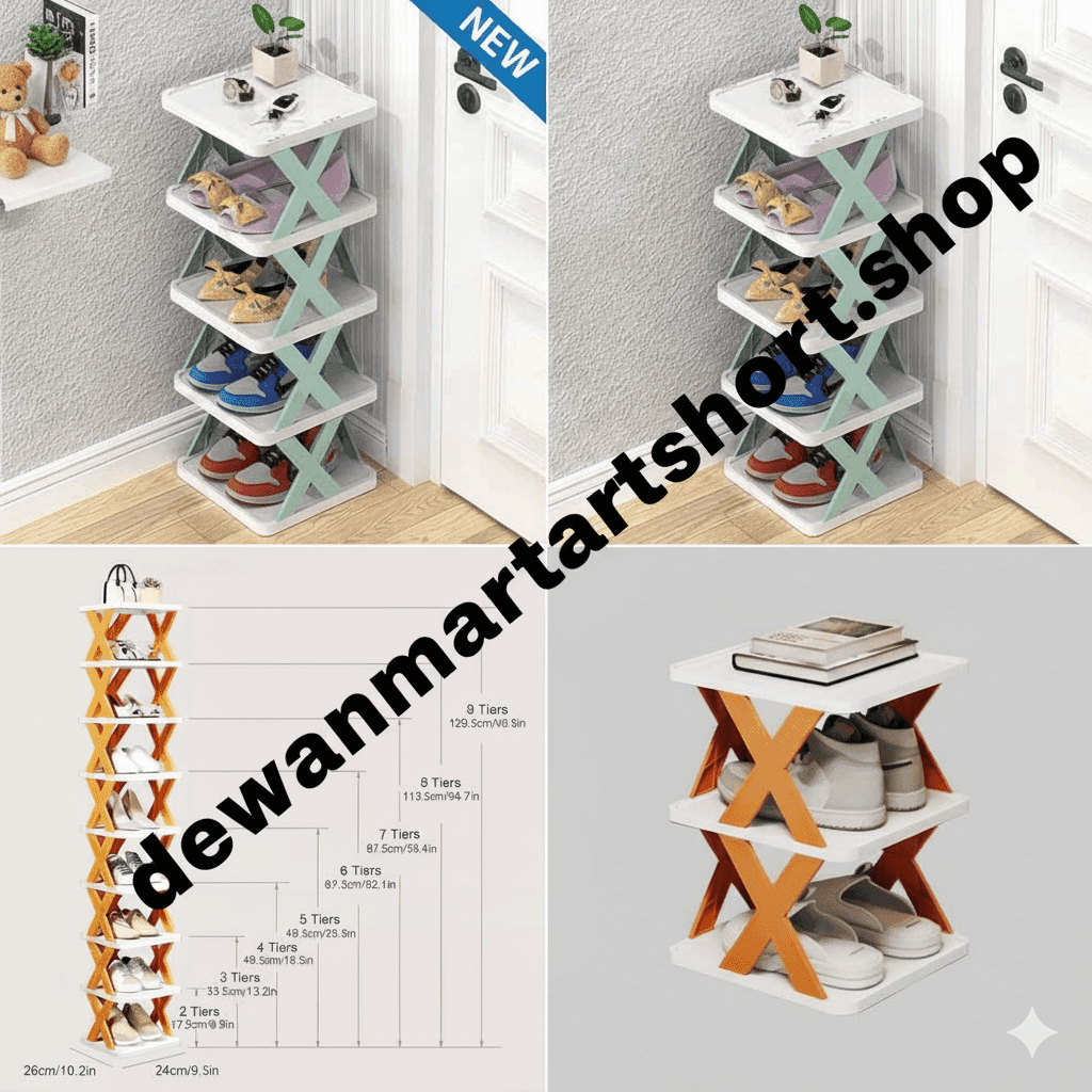  Space-Saving 3,4,5,7,9-Tier Shoe Rack for Organized Entryways & Closets