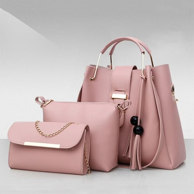  PU Leather Handbag Set for Women: Tote & Crossbody Combo