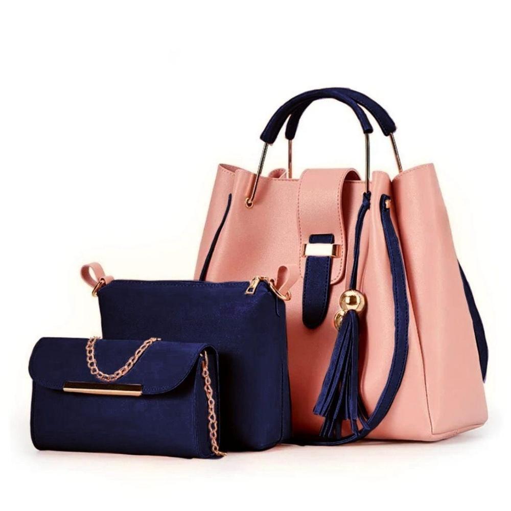  PU Leather Handbag Set for Women: Tote & Crossbody Combo